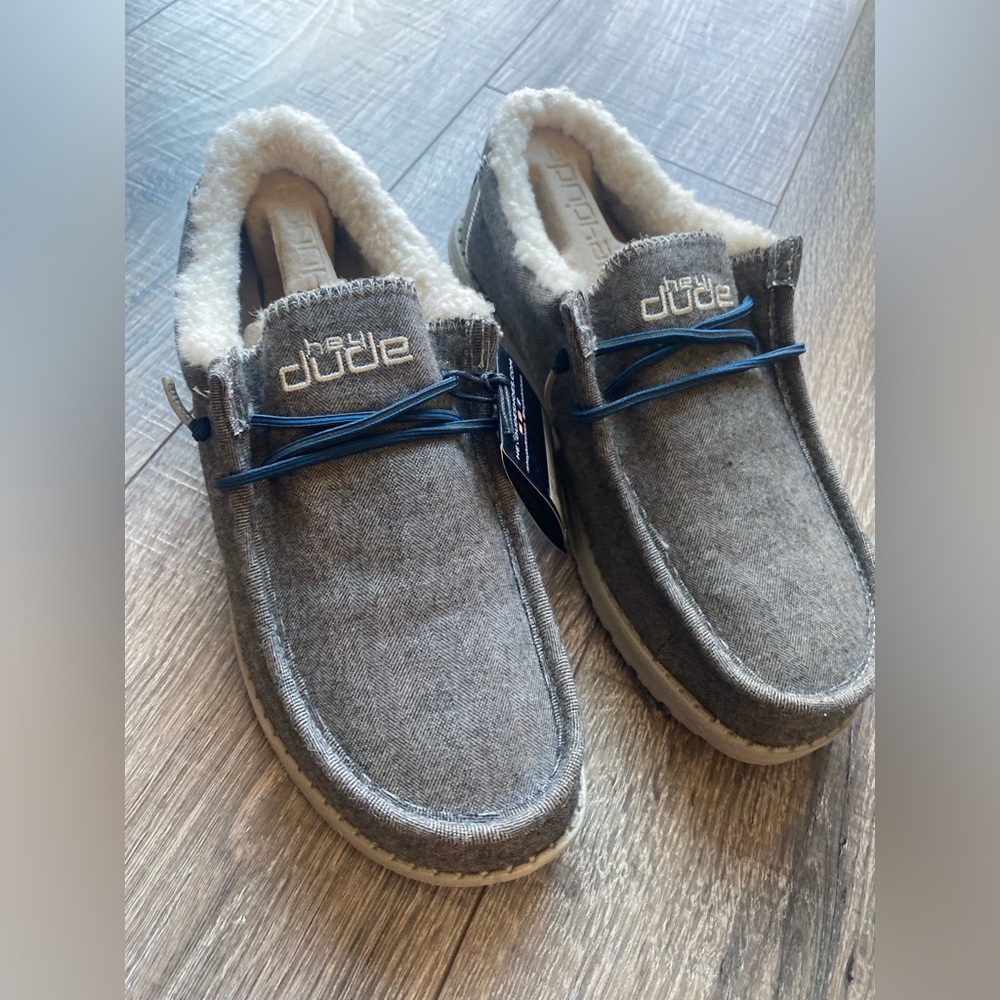 Brand new Hey Dudes Wally Herringbone Chocolate size 8